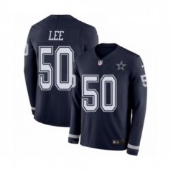 Mens Nike Dallas Cowboys 50 Sean Lee Limited Navy Blue Therma Long Sleeve NFL Jersey