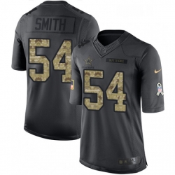 Mens Nike Dallas Cowboys 54 Jaylon Smith Limited Black 2016 Salute to Service NFL Jersey