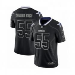 Mens Nike Dallas Cowboys 55 Leighton Vander Esch Limited Lights Out Black Rush NFL Jersey