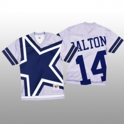 NFL Dallas Cowboys 14 Andy Dalton White Men Mitchell  26 Nell Big Face Fashion Limited NFL Jersey