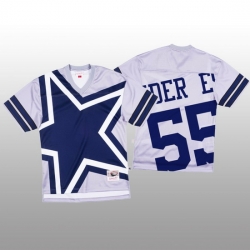 NFL Dallas Cowboys 55 Leighton Vander Esch White Men Mitchell  26 Nell Big Face Fashion Limited NFL Jersey