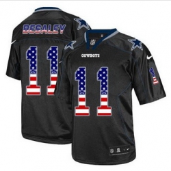 New Dallas Cowboys #11 Cole Beasley Black Men' Stitched NFL Elite USA Flag Fashion Jersey