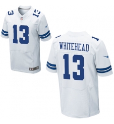 Nike Cowboys 13 Lucky Whitehead White Elite Jersey