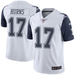 Nike Cowboys #17 Allen Hurns White Mens Stitched NFL Limited Rush Jersey