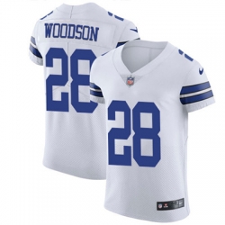 Nike Cowboys #28 Darren Woodson White Mens Stitched NFL Vapor Untouchable Elite Jersey