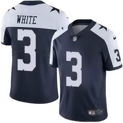 Nike Cowboys 3 Mike White Navy Throwback Vapor Untouchable Limited Jersey