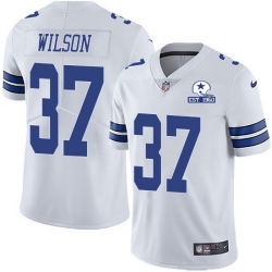 Nike Cowboys 37 Donovan Wilson White Men Stitched With Established In 1960 Patch NFL Vapor Untouchable Limited Jersey