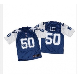 Nike Cowboys #50 Sean Lee Navy BlueWhite Throwback Mens Stitched NFL Elite Jersey