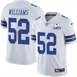 Nike Cowboys 52 Connor Williams White Men Stitched With Established In 1960 Patch NFL Vapor Untouchable Limited Jersey