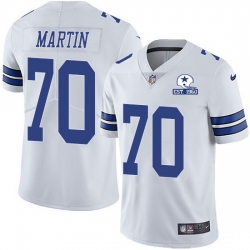 Nike Cowboys 70 Zack Martin White Men Stitched With Established In 1960 Patch NFL Vapor Untouchable Limited Jersey