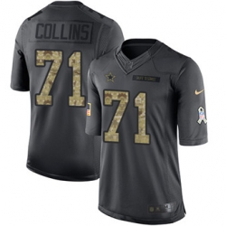 Nike Cowboys #71 La 27el Collins Black Mens Stitched NFL Limited 2016 Salute To Service Jersey