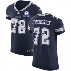 Nike Cowboys 72 Travis Frederick Navy Blue Team Color Men Stitched With Established In 1960 Patch NFL Vapor Untouchable Elite Jersey