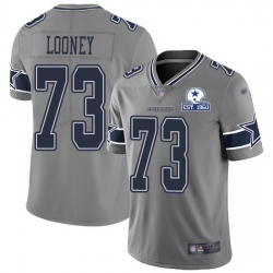 Nike Cowboys 73 Joe Looney Gray Men Stitched With Established In 1960 Patch NFL Limited Inverted Legend Jersey