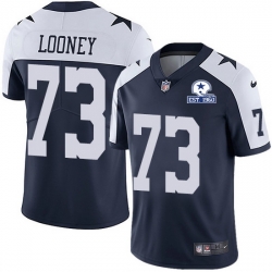 Nike Cowboys 73 Joe Looney Navy Blue Thanksgiving Men Stitched With Established In 1960 Patch NFL Vapor Untouchable Limited Throwback Jersey