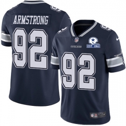 Nike Cowboys 92 Dorance Armstrong Navy Blue Team Color Men Stitched With Established In 1960 Patch NFL Vapor Untouchable Limited Jersey