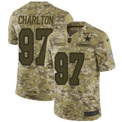 Nike Cowboys #97 Taco Charlton Camo Mens Stitched NFL Limited 2018 Salute To Service Jersey