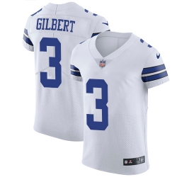 Nike Dallas Cowboys 3 Garrett Gilbert White Men Stitched NFL New Elite Jersey