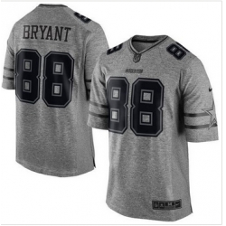 Nike Dallas Cowboys #88 Dez Bryant Gray Men 27s Stitched NFL Limited Gridiron Gray Jersey