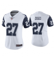 Women Dallas Cowboys 27 Trevon Diggs Color Rush Limited White Jersey