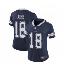 Womens Dallas Cowboys 18 Randall Cobb Navy Blue Team Color Vapor Untouchable Limited Player Football Jersey