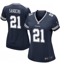 Womens Nike Dallas Cowboys 21 Deion Sanders Game Navy Blue Team Color NFL Jersey