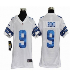 Nike Cowboys #9 Tony Romo White Youth Stitched NFL Elite Jersey