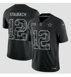 Youth Dallas Cowboys  12 Roger Staubach Black 2026 Salute to Service Limited Stitched Football Jersey