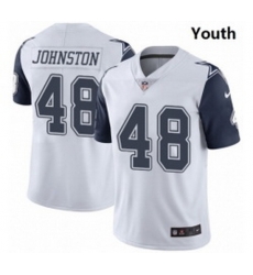 Youth Dallas Cowboys 48 Daryl Johnston Nike Rush Limited Jersey 