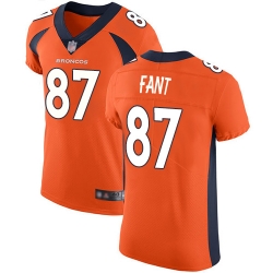 Broncos 87 Noah Fant Orange Team Color Men Stitched Football Vapor Untouchable Elite Jersey