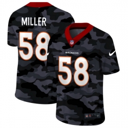 Denver Broncos 58 Von Miller Men Nike 2020 Black CAMO Vapor Untouchable Limited Stitched NFL Jersey