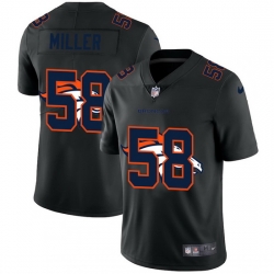 Denver Broncos 58 Von Miller Men Nike Team Logo Dual Overlap Limited NFL Jersey Black