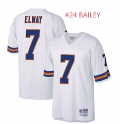 Denver Broncos Champ Bailey #24 White Throwback Stitched NFL Jersey