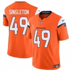 Men Denver Brocos Alex Singleton #49 Orange 2024 F U S E Stitched Limited NFL Jersey