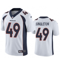 Men Denver Brocos Alex Singleton #49 White F U S E Stitched Limited NFL Jersey