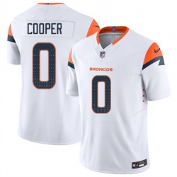 Men Denver Broncos 0 Jonathon Cooper White 2025 F U S E  Vapor Limited Stitched Football Jersey Men Denver Broncos 0 Jonathon Cooper White 2025 F U S E  Vapor Limited Stitched Football Jersey