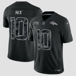 Men Denver Broncos  10 Bo Nix Black F U S E  2026 Salute to Service Limited Stitched Football Jersey