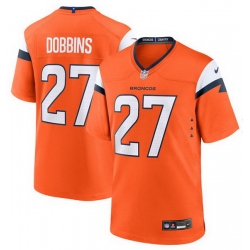 Men Denver Broncos 27 J K  Dobbins Orange 2025 Alternate Stitched Game Jersey Men Denver Broncos 27 J K  Dobbins Orange 2025 Alternate Stitched Game Jersey