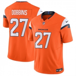 Men Denver Broncos 27 J K  Dobbins Orange 2025 F U S E  Vapor Limited Stitched Football Jersey Men Denver Broncos 27 J K  Dobbins Orange 2025 F U S E  Vapor Limited Stitched Football Jersey