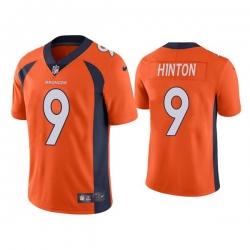 Men Denver Broncos 9 Kendall Hinton Orange Vapor Untouchable Limited Stitched Jersey