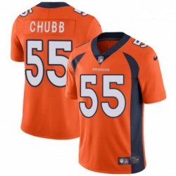 Men Nike Denver Broncos 55 Bradley Chubb Orange Team Color Vapor Untouchable Limited Player NFL Jersey