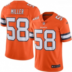 Men Nike Denver Broncos 58 Von Miller Limited Orange Rush Vapor Untouchable NFL Jersey