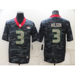 Men's Denver Broncos #3 Russell Wilson Camo Limited Stitched Jersey