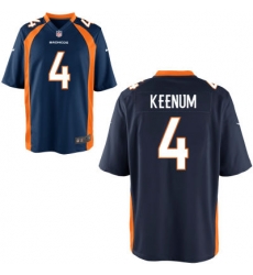 Mens Denver Broncos #4 Case Keenum Nike Navy Elite Jersey