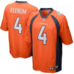 Mens Denver Broncos #4 Case Keenum Nike Orange Elite Jersey