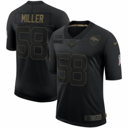 Men's Denver Broncos #58 Von Miller Black Nike 2020 Salute To Service Limited Jersey