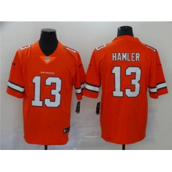 Nike Broncos 13 KJ Hamler Orange 2020 NFL Draft Color Rush Limited Jersey