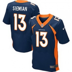 Nike Broncos #13 Trevor Siemian Navy Blue Alternate Mens Stitched NFL New Elite Jersey