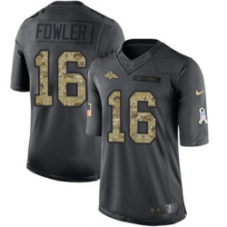 Nike Broncos #16 Bennie Fowler Black Mens Stitched NFL Limited 2016 Salute to Service Jersey