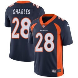 Nike Broncos #28 Jamaal Charles Navy Blue Alternate Mens Stitched NFL Vapor Untouchable Limited Jersey