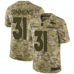 Nike Broncos #31 Justin Simmons Camo Mens Stitched NFL Limited 2018 Salute To Service Jersey